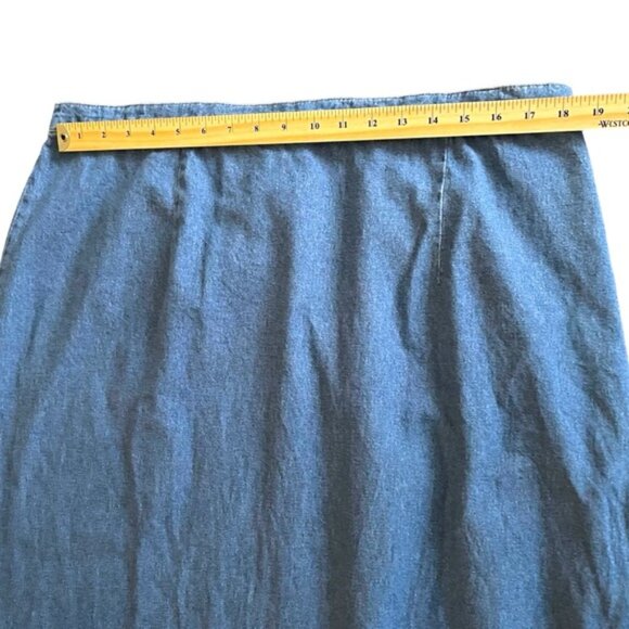Plus Size Denim Maxi Skirt Coastal Cowgirl Country Western Boho Prairie Sz 1X - Picture 4 of 11